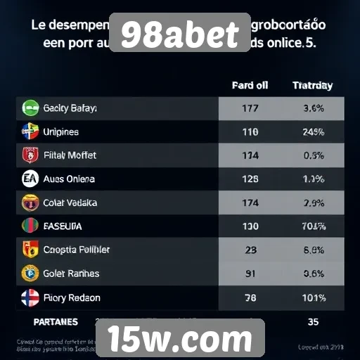 Desempenho de 98abet em comparação com concorrentes
