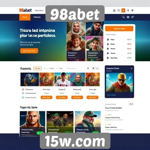 Interface do usuário do site 98abet